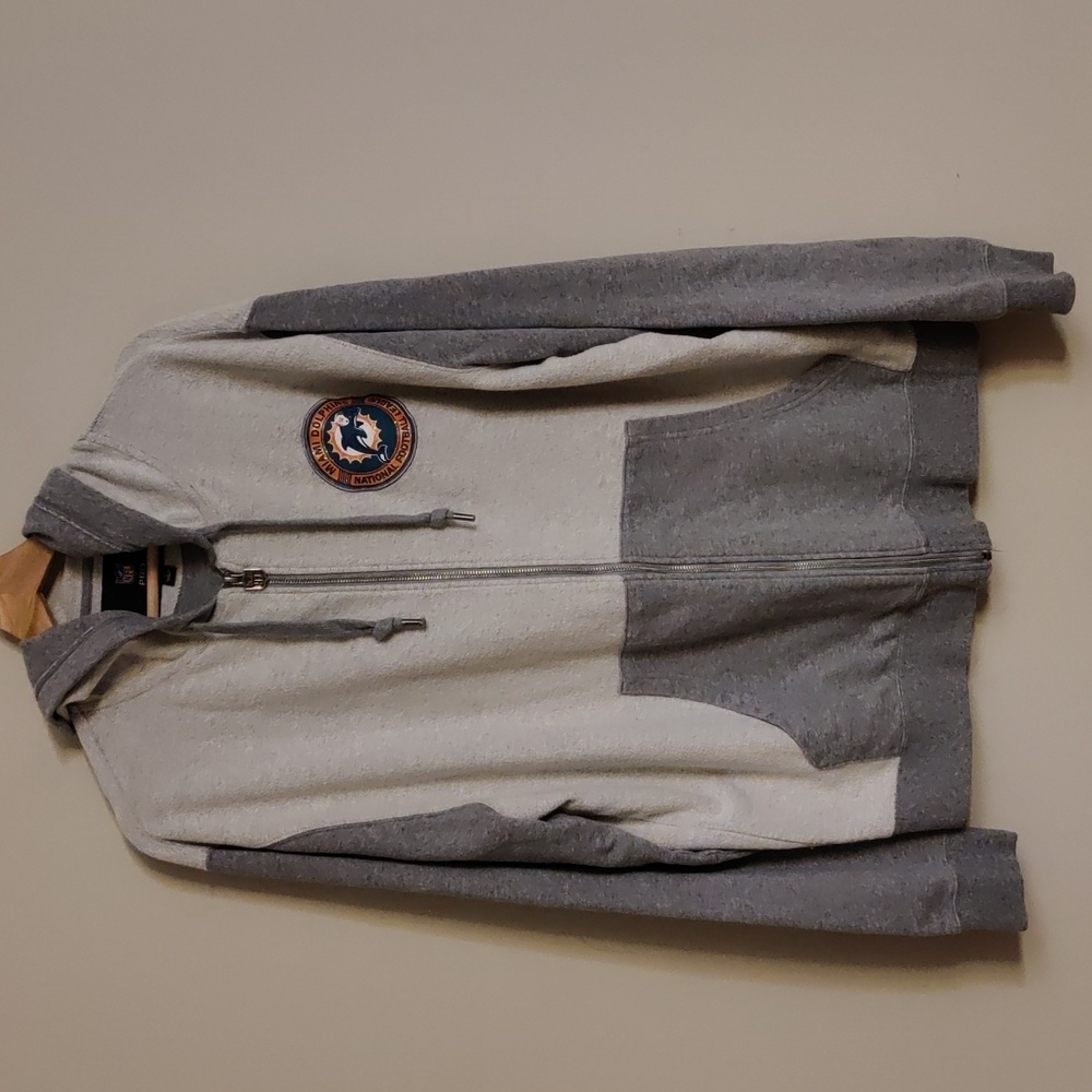 Miami Dolphins NFL Pro Line zip up hoodie L unisex